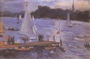 Max Slevogt The Alster at Hamburg (mk09) oil painting on canvas